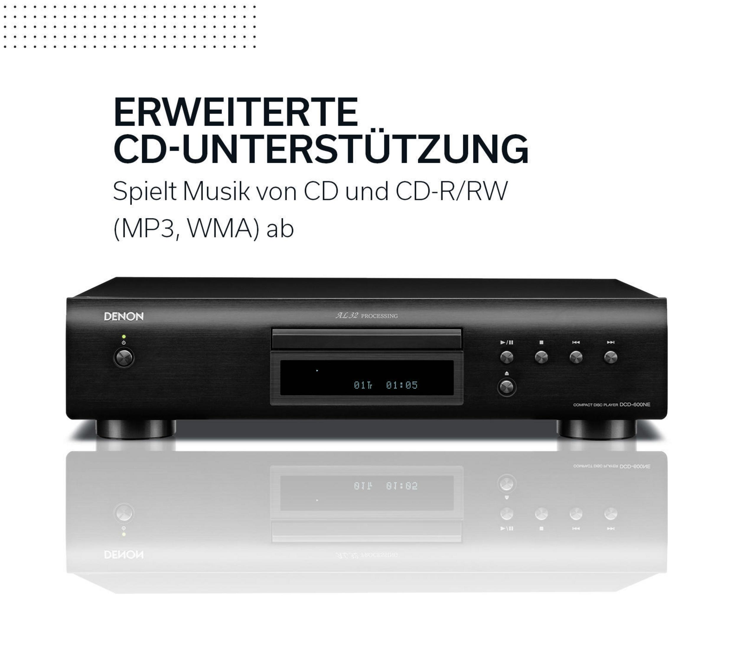 DENON DCD 1600 NE SCHWARZ Schwarz HiFi-CD-Player