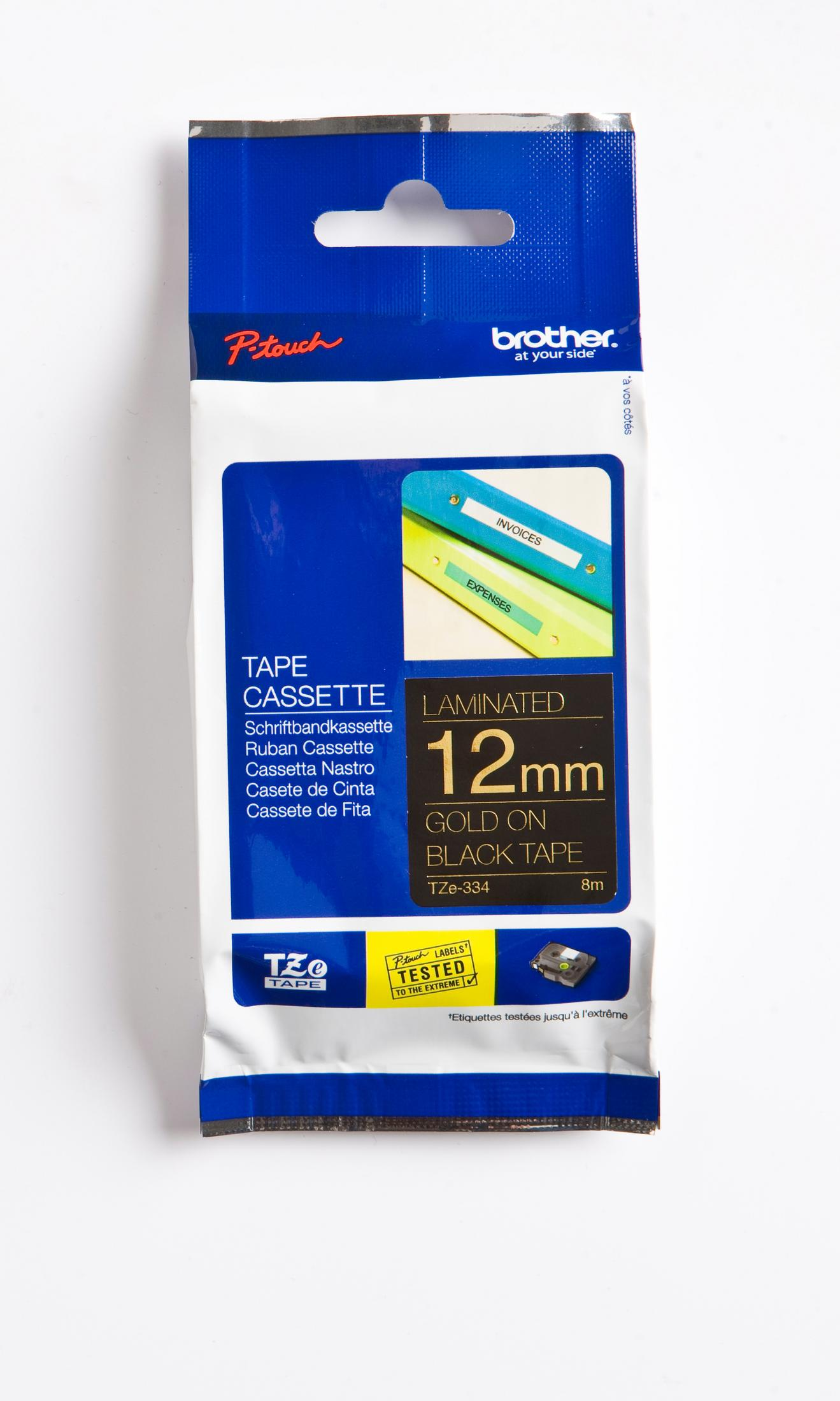 Blau-weiße Kassettenverpackung mit dem Text 'Gold on Black Tape'. Der Hintergrund ist weiß.