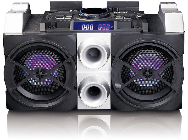 - DJ-Mixer Bluetooth - Bluetooth PMX-150 LENCO Lautsprecher - Schwarz-Silber Aktiv,