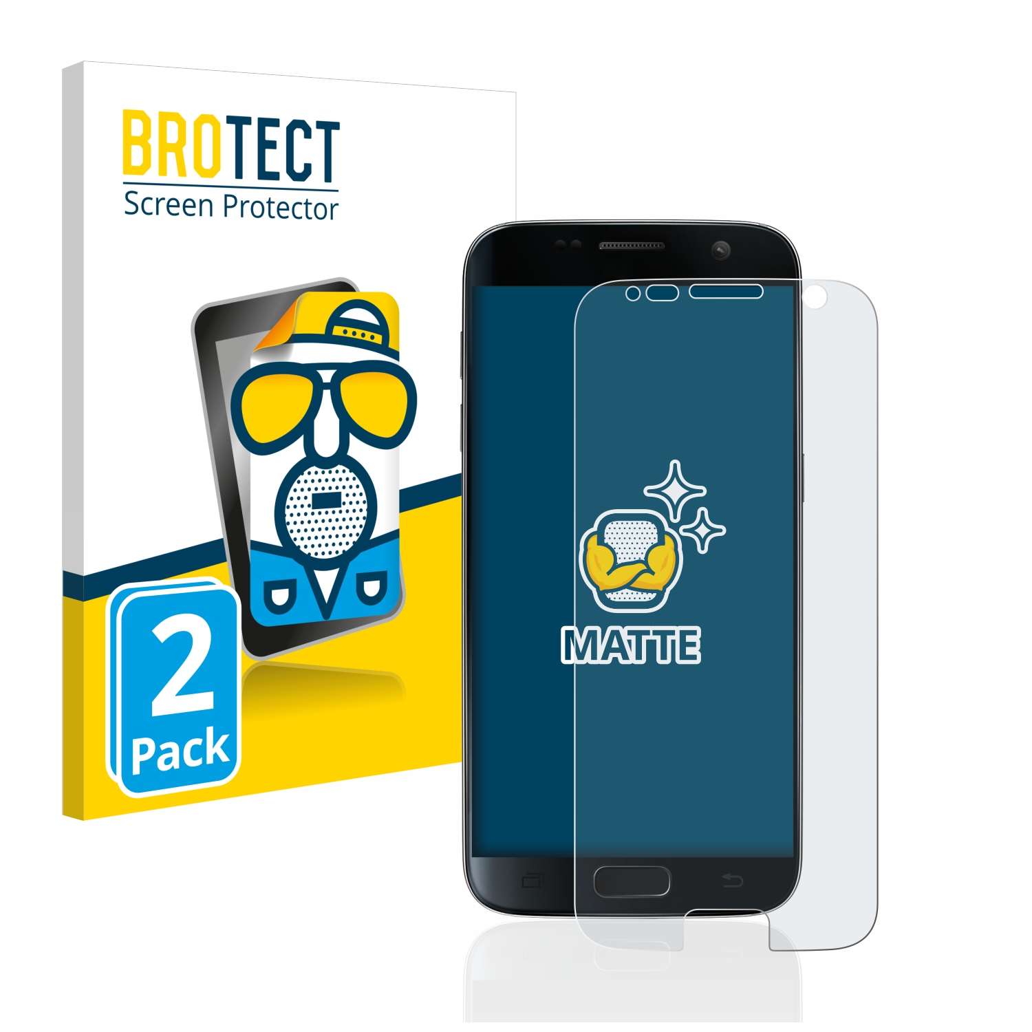 BROTECT 2x matte Schutzfolie(für Galaxy Samsung S7)