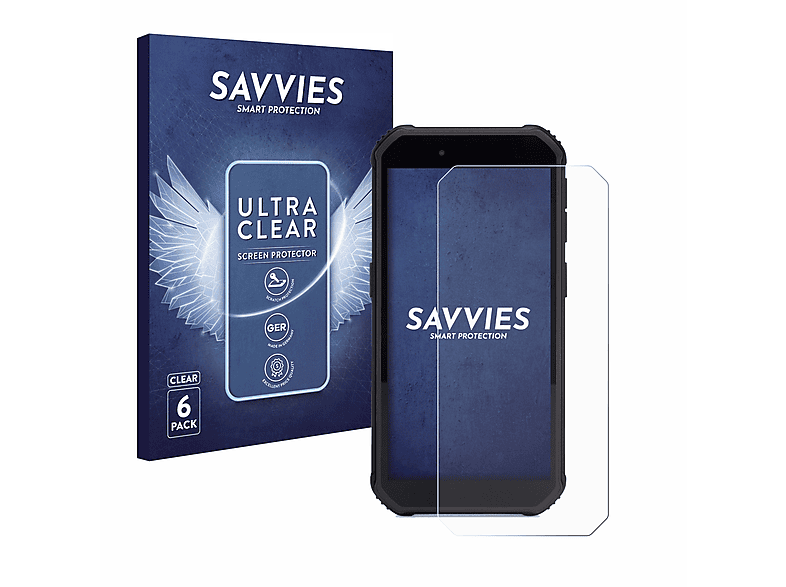 SAVVIES 6x klare Schutzfolie(für SkyCaddie SX550)