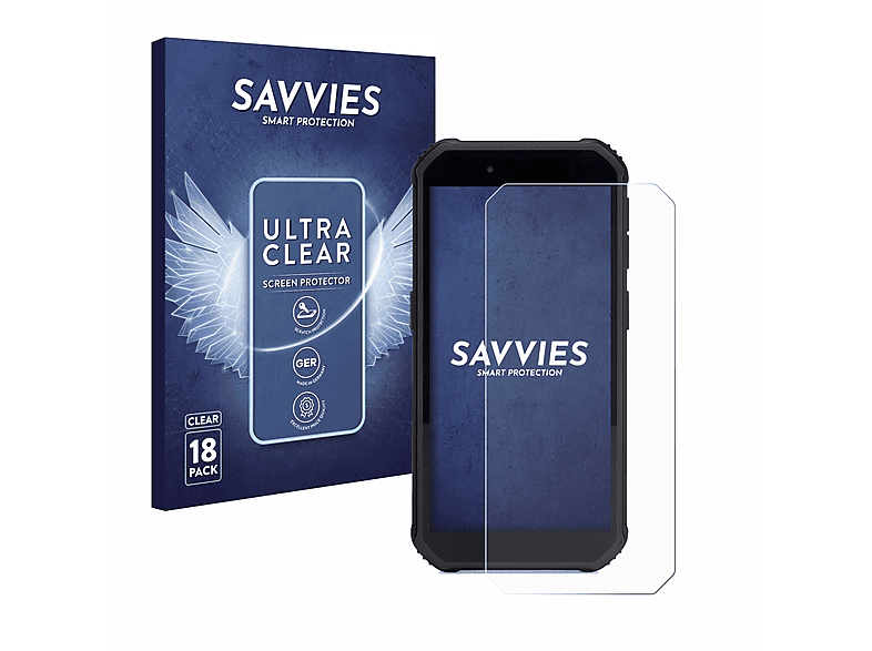 SAVVIES 18x klare Schutzfolie(für SkyCaddie SX550)