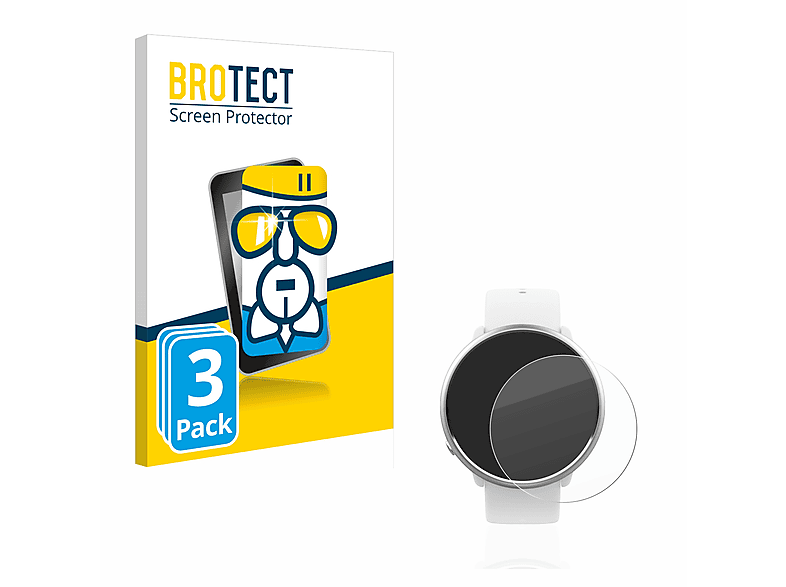 BROTECT 3x Airglass klare Schutzfolie(für Polar Ignite) | Smartwatch Schutzfolien & Gläser