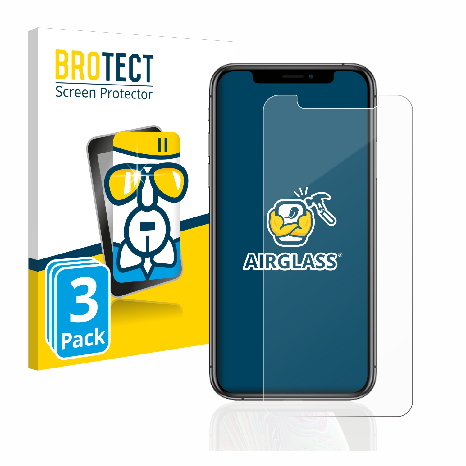 Schutzfolie(für BROTECT Airglass iPhone 3x Apple Xs) klare