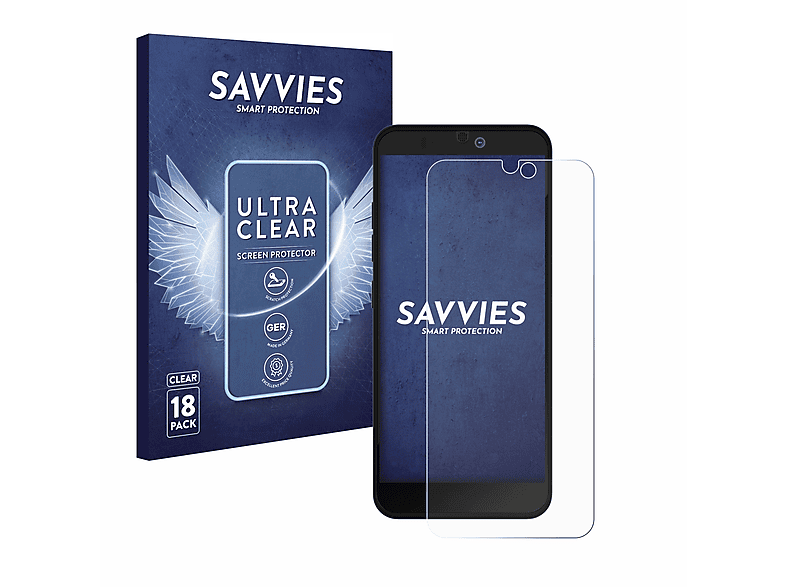 SAVVIES 18x klare Schutzfolie(für Fairphone 3 Plus)