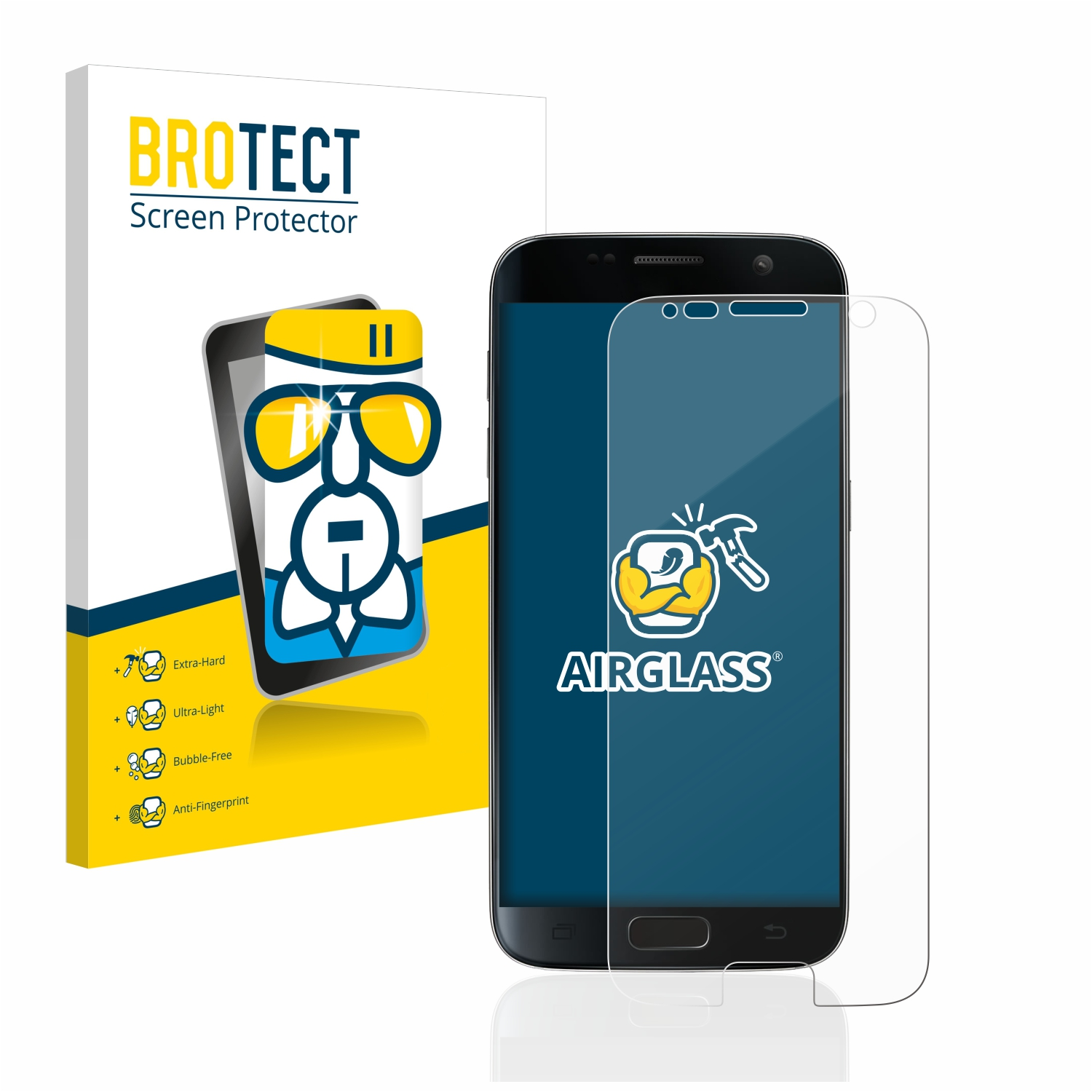 Airglass BROTECT Samsung S7) Galaxy Schutzfolie(für klare