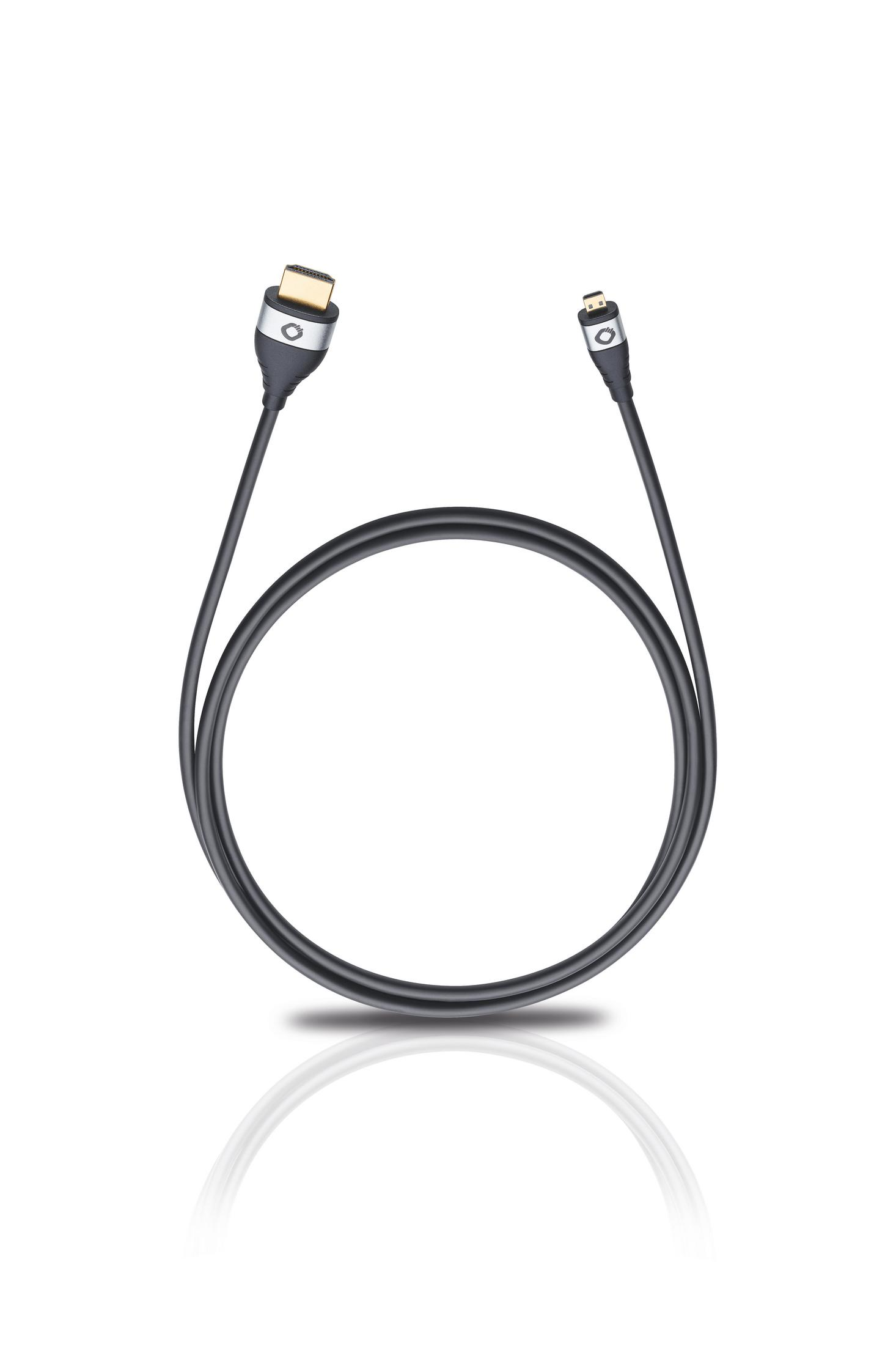 SCHWARZ, 60091 OEHLBACH 1,8M 180 MICRO I-CONNECT HS HDMI Kabel, cm