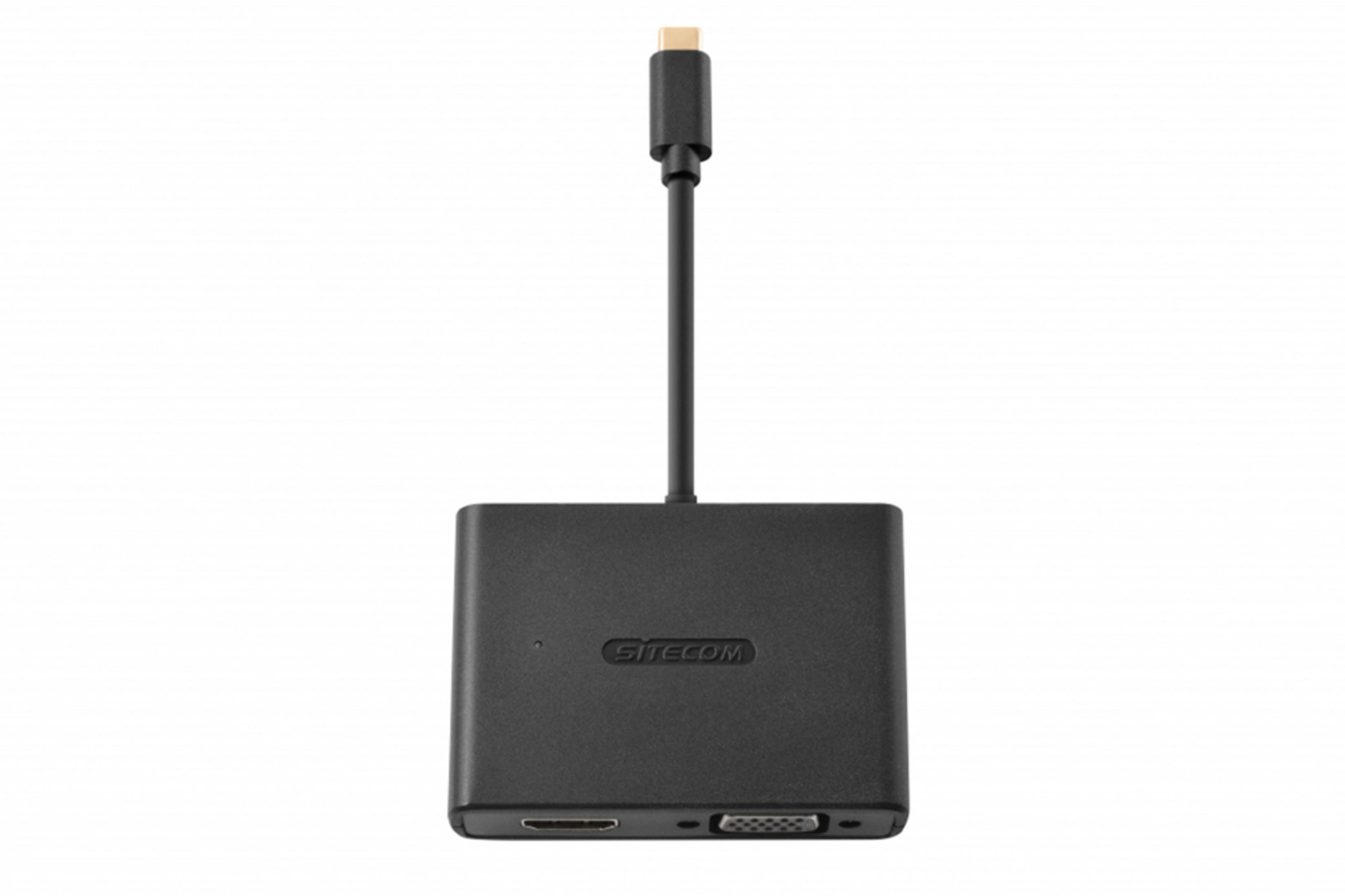 SITECOM CN 363 USB-C TO VGA+HDMI ADAPTER, Adapter COMBO