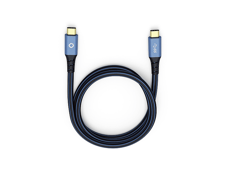 Oehlbach Cavo USB Plus USB-A A USB-C 1m, USB 3.0 SuperSpeed, 5 GBit/s, Connettori Placcati Oro, Rame OFC, Per Smartphone, Tablet E Notebook