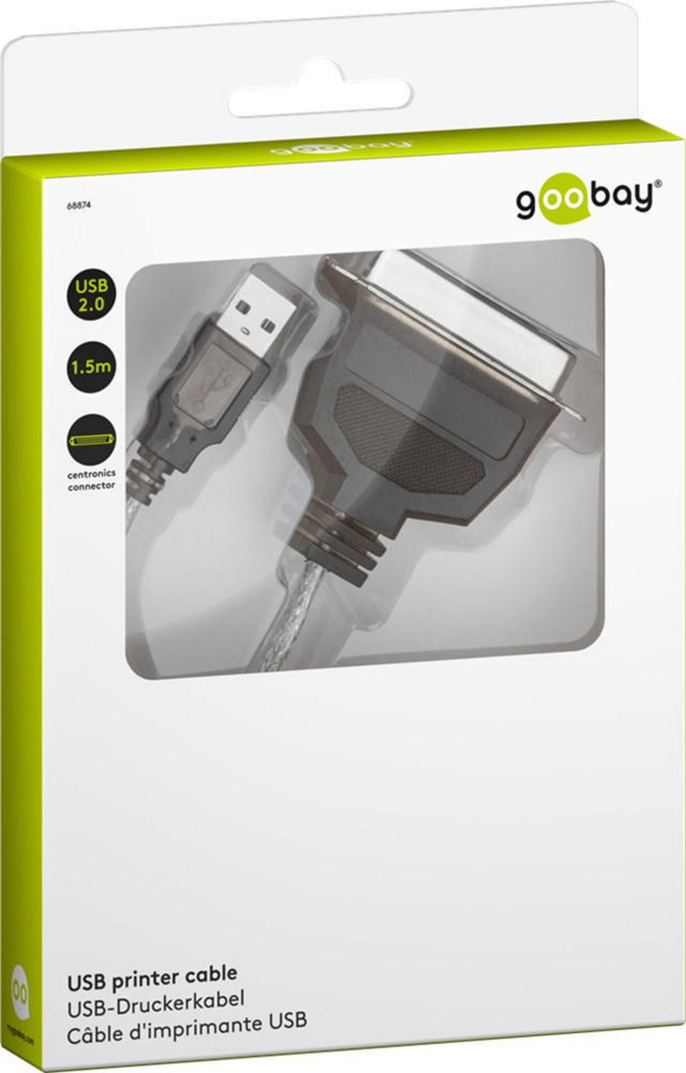 GOOBAY 68874 USB - CONVERTER m PRINTER, Druckerkabel, 1,5