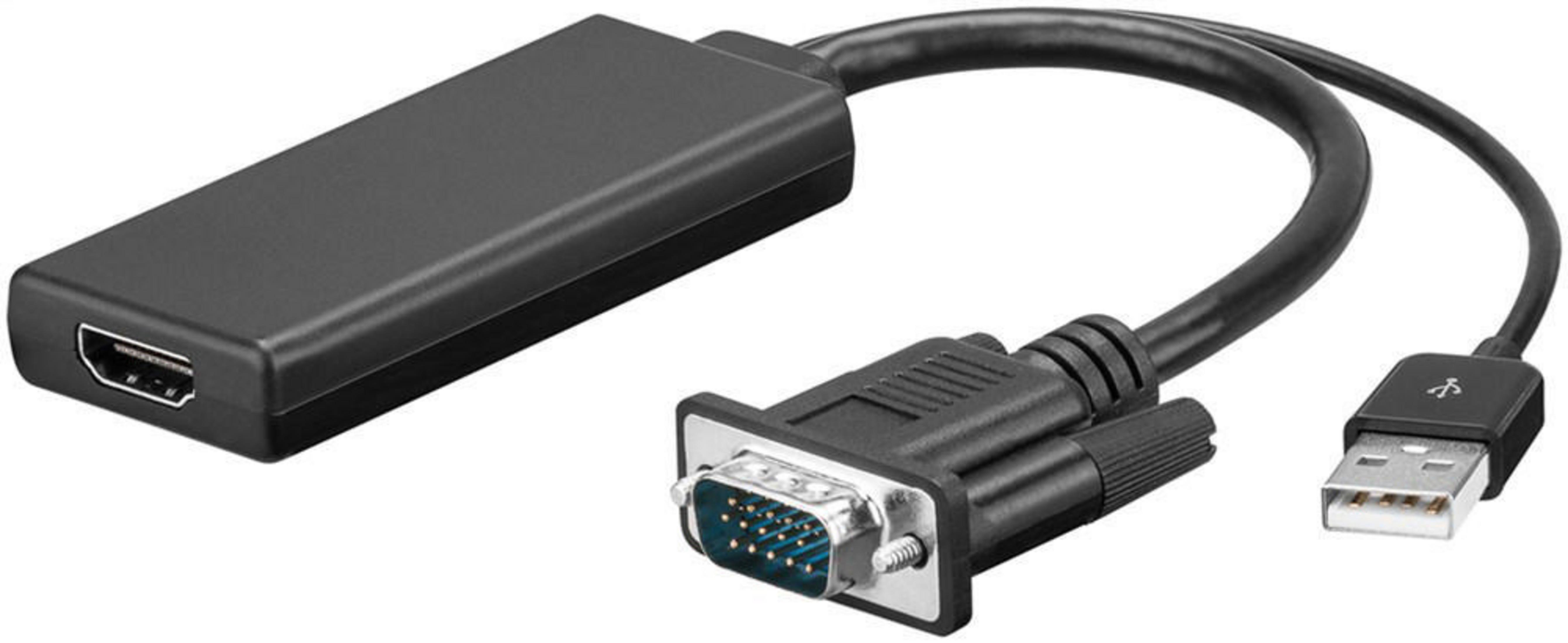 Adapter, ADAPTER GOOBAY USB M, A/M, HDMI 67816 F/VGA m 0,1
