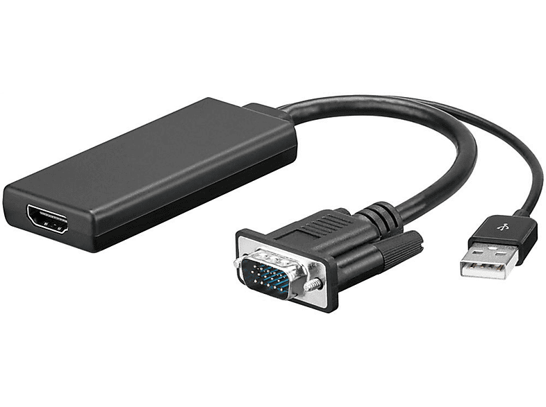 GOOBAY 67816 ADAPTER HDMI F/VGA M, USB A/M, Adapter, 0,1 m