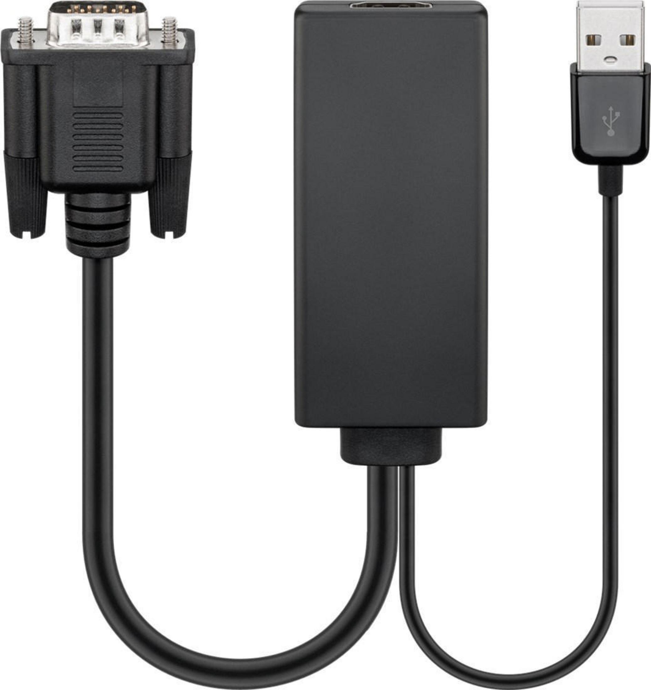 Adapter, ADAPTER GOOBAY USB M, A/M, HDMI 67816 F/VGA m 0,1