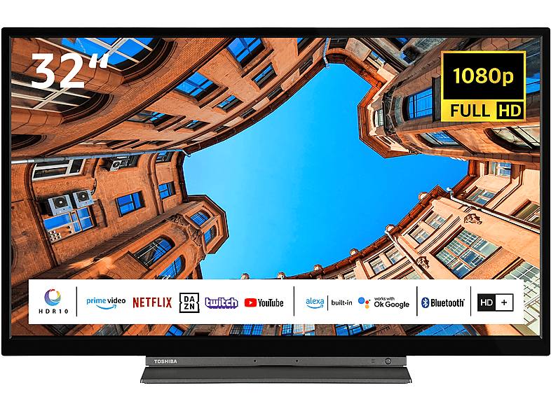 (Flat, 32 LED cm, / | TV) MediaMarkt Zoll SMART Full-HD, 32LK3C63DAW TV TOSHIBA 80