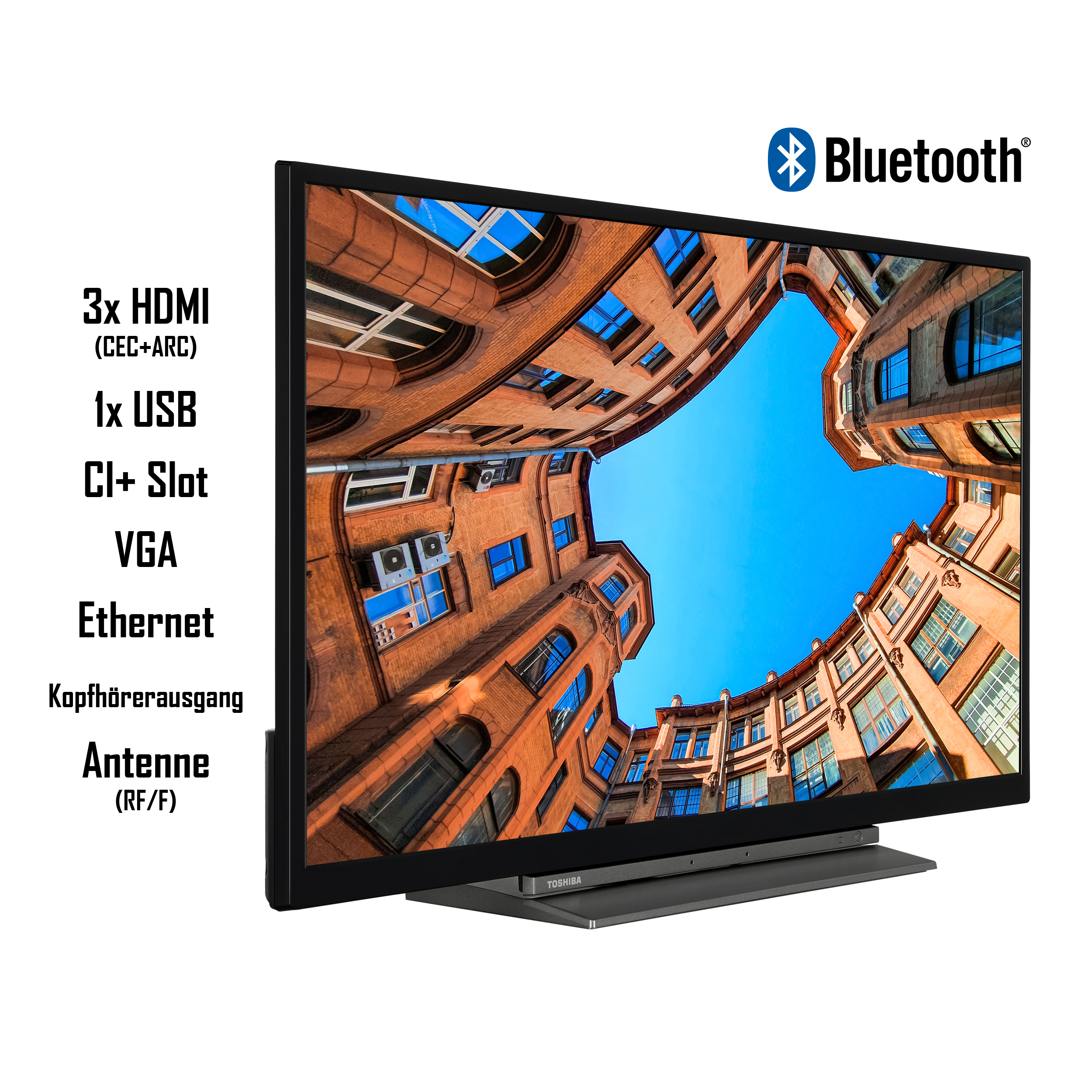 TOSHIBA 32LK3C63DAW TV) 32 LED cm, (Flat, Full-HD, TV 80 / SMART Zoll