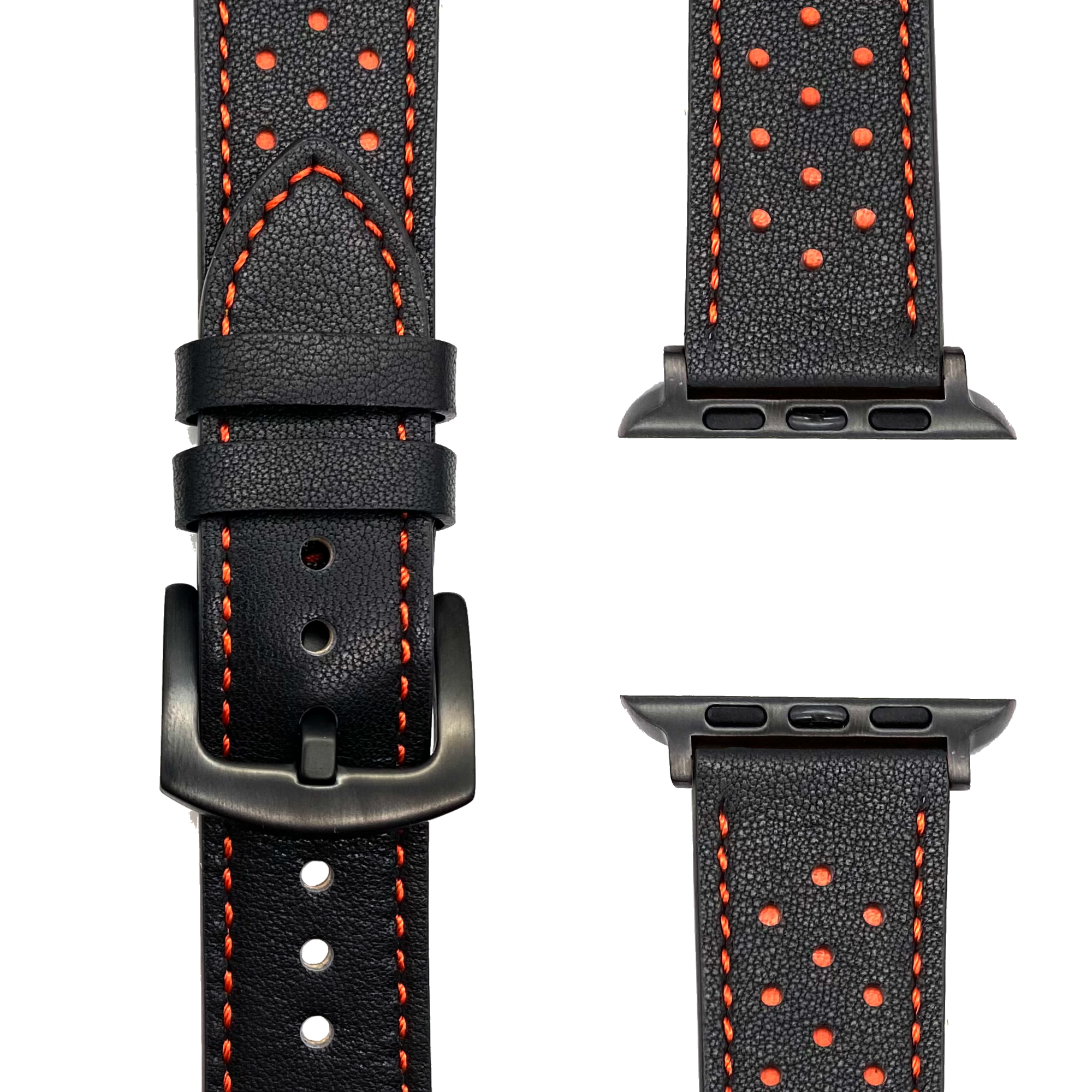 APFELBAND Lochmuster 42mm Ultra Watch SE, Schwarz Ersatzarmband, Lederarmband 2 1 45mm, | 44mm 9, / Series - Apple, Ultra, mit Series | und