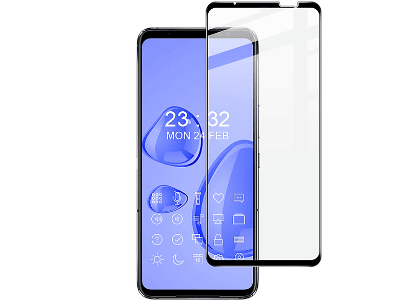 WIGENTO 2x Display Hart Pro) Phone Schutzglas(für Asus 6 Folie ROG / Panzer 6