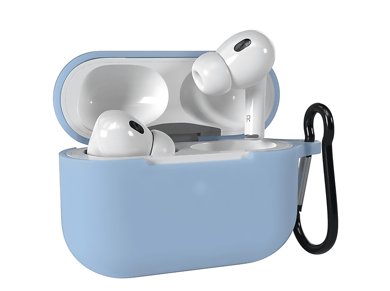 passend Helllblau Sleeve Schutzhülle EAZY für: / CASE AirPods Case 2 Pro Silikon Blau Apple