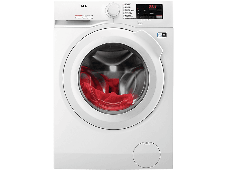 AEG L 6 FBA 51480 Serie 6000 ProSense® mit Mengenautomatik Waschmaschine (8 kg, 1351 U/Min., A)
