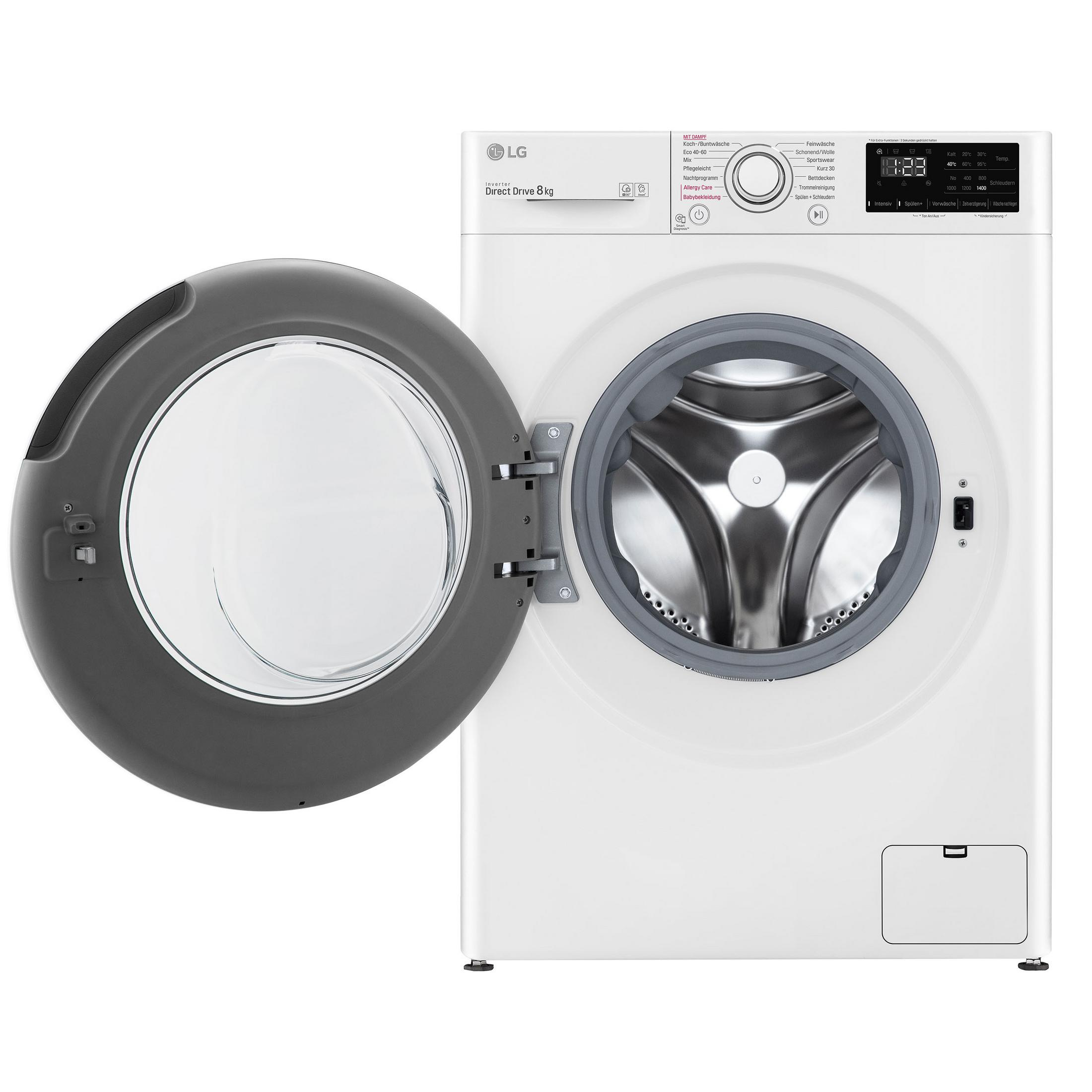 LG F E 0 D) Waschmaschine (8 U/Min., 1360 kg, LN 14 8 WM