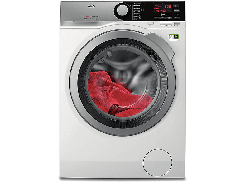AEG L 8 FE kg, 74485 1351 B) (8,0 U/Min., Waschmaschine ÖkoMix Vormisch-Technologie Serie 8000 mit
