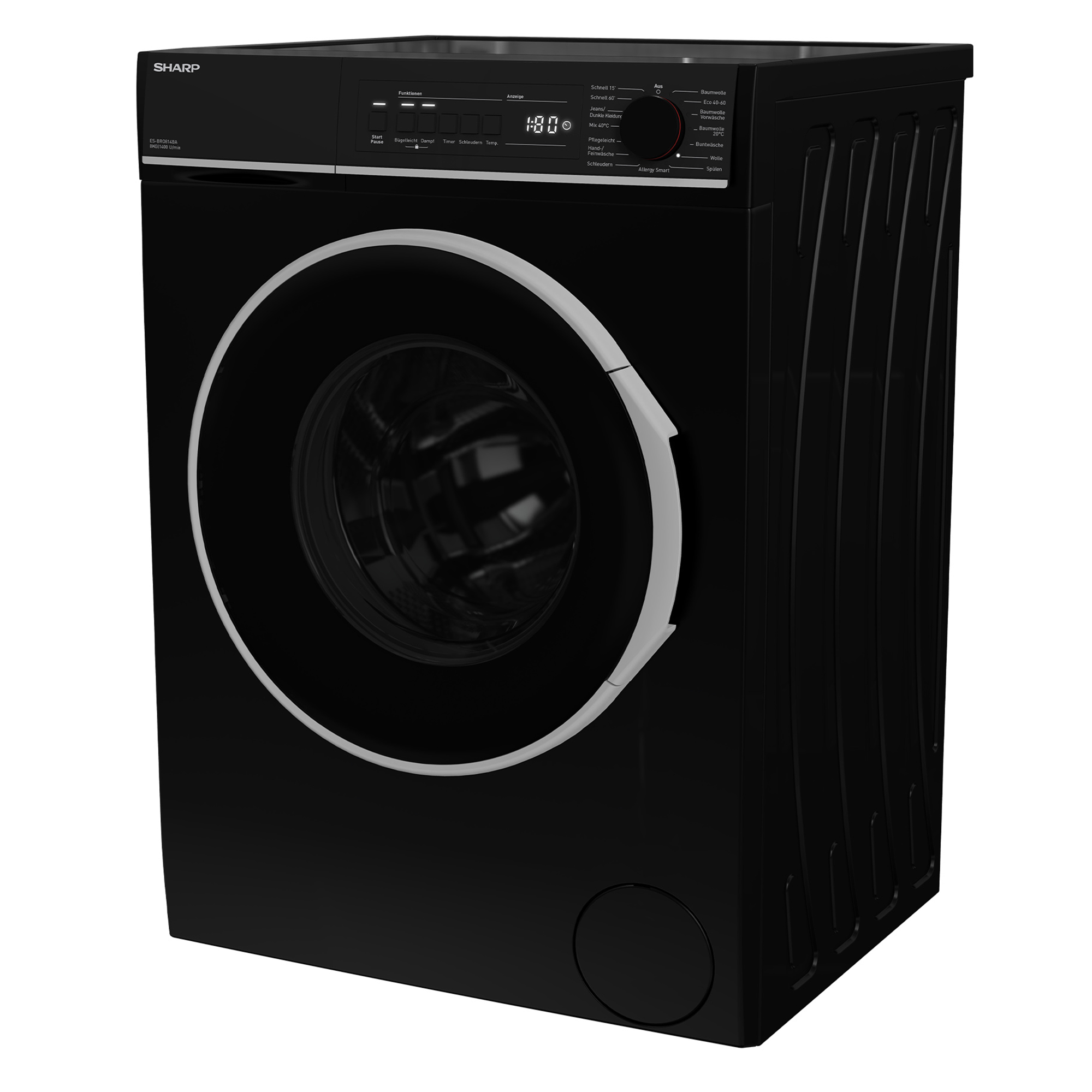 (8 Waschmaschine SHARP kg, ES-BRO814BA-DE A)