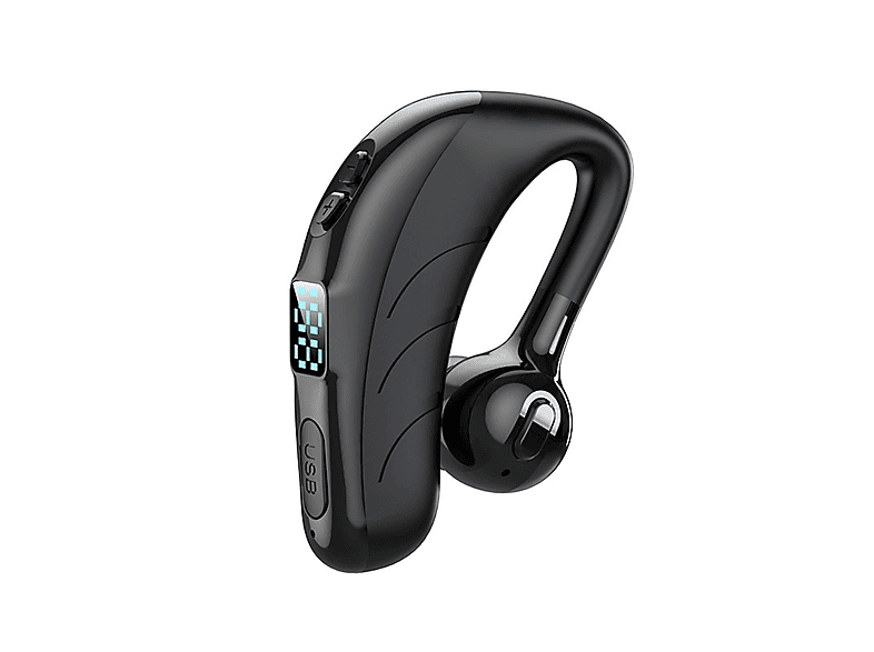 SYNTEK Bluetooth Kopfhörer schwarz earloop digitale Anzeige Geschäftsmodell, On-ear Bluetooth Kopfhörer Bluetooth Schwarz