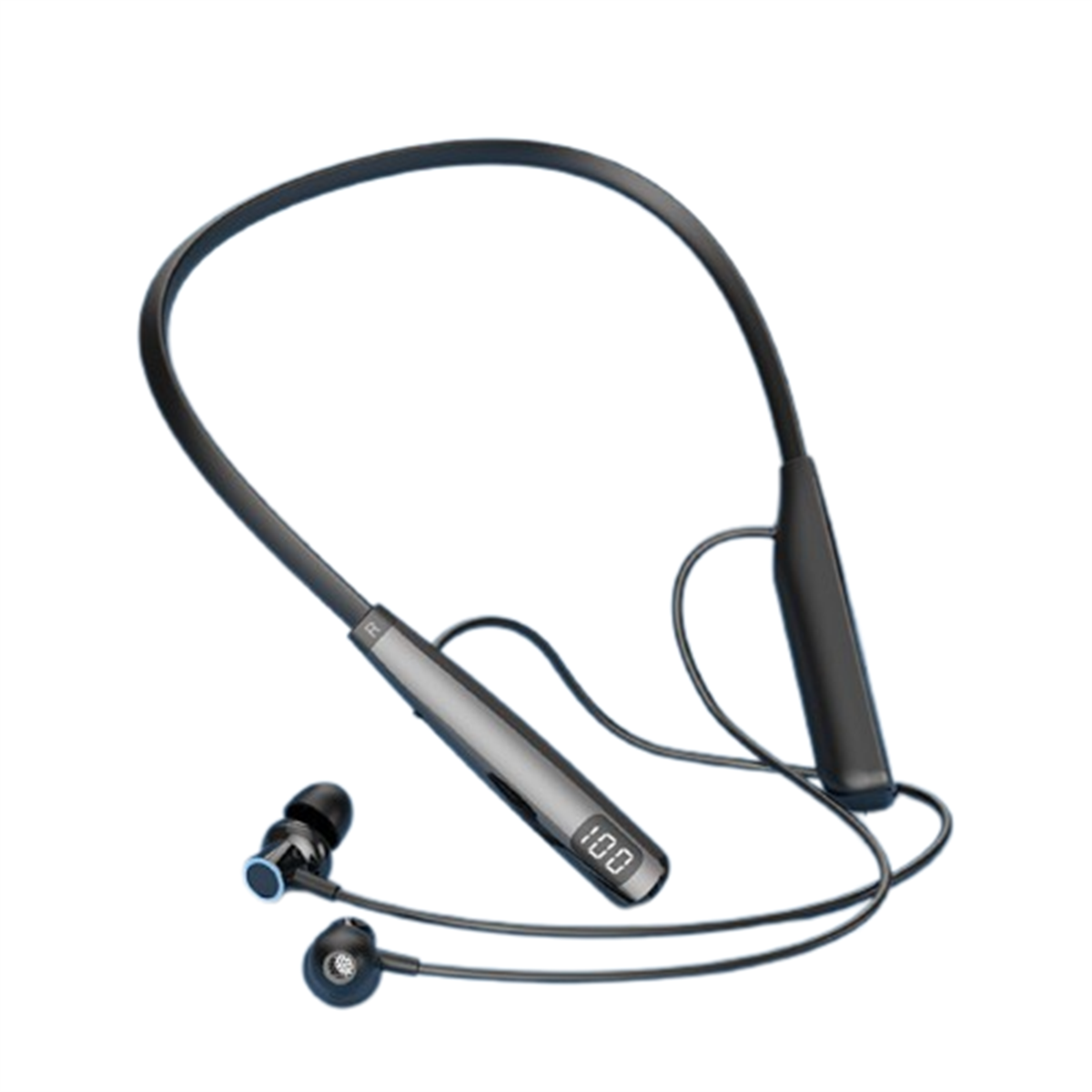 SYNTEK Bluetooth Bluetooth Schwarz Kopfhörer Bluetooth drahtlose Hals Kopfhörer schwarz hängende Kopfhörer, In-ear