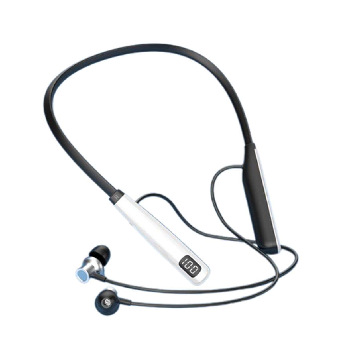 SYNTEK Bluetooth Kopfhörer schwarz Hals Bluetooth Bluetooth Kopfhörer Kopfhörer, In-ear drahtlose hängende Schwarz