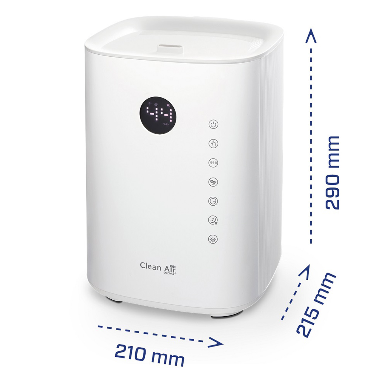 CLEAN AIR OPTIMA CA-604W Smart m²) Luftbefeuchter (Raumgröße: Filling Weiß Top 55