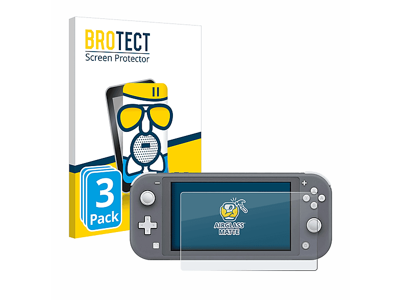 BROTECT 3x Airglass matte Lite) Schutzfolie(für Switch Nintendo