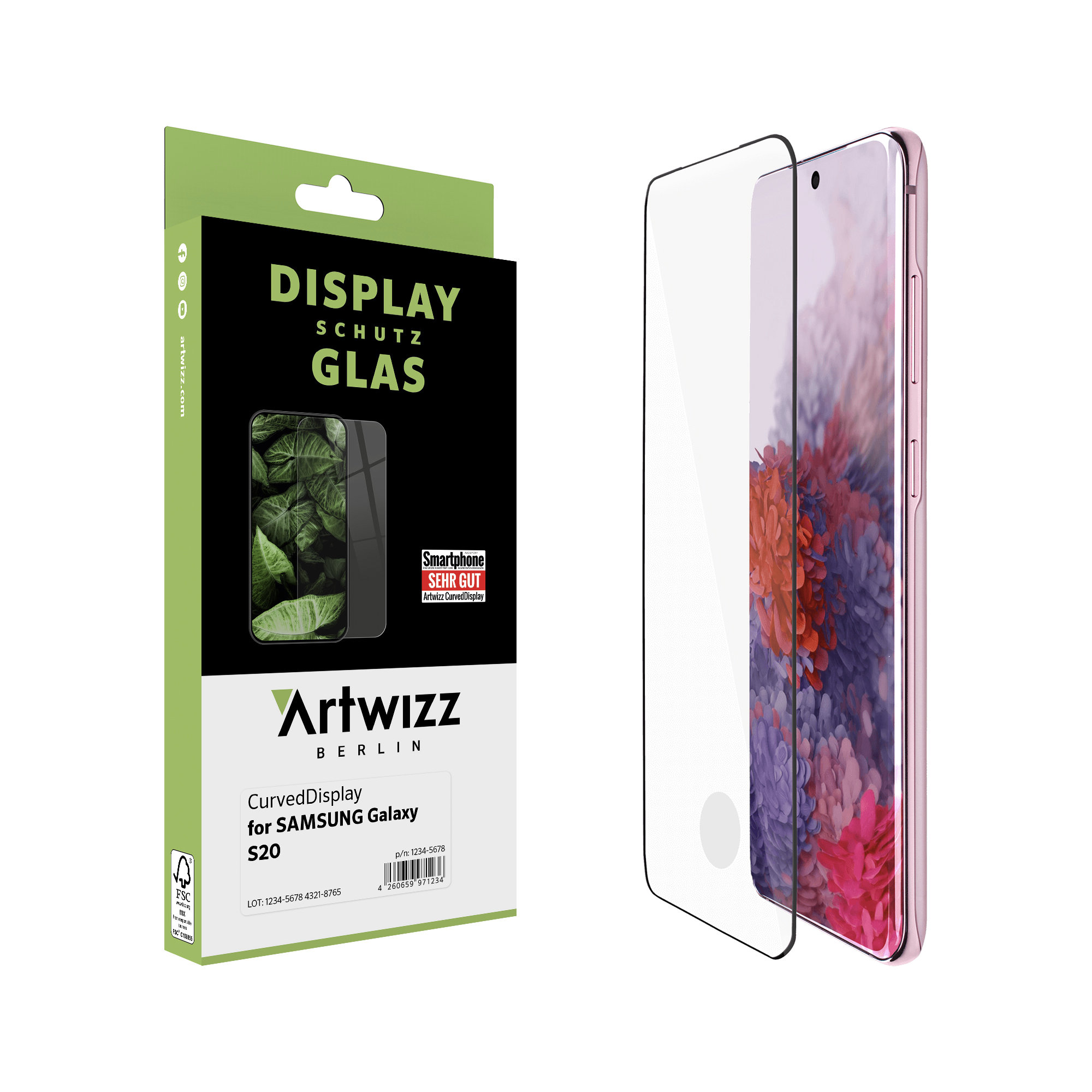 ARTWIZZ Samsung Displayschutz(für S20) CurvedDisplay Galaxy