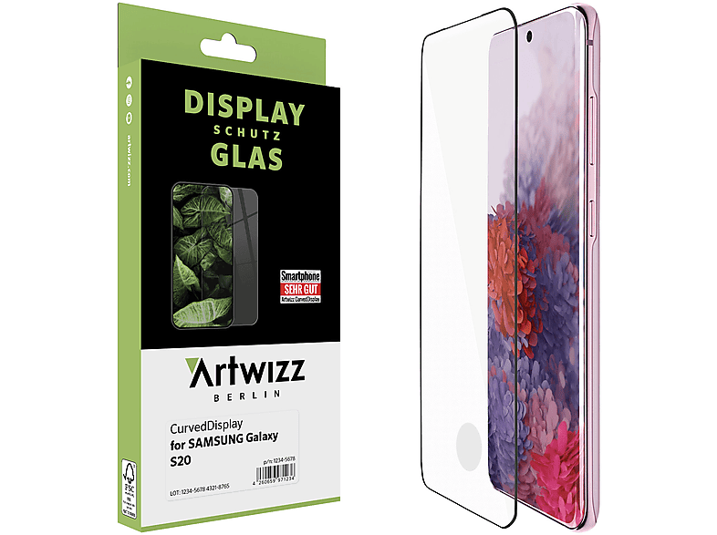 S20) ARTWIZZ Displayschutz(für CurvedDisplay Galaxy Samsung