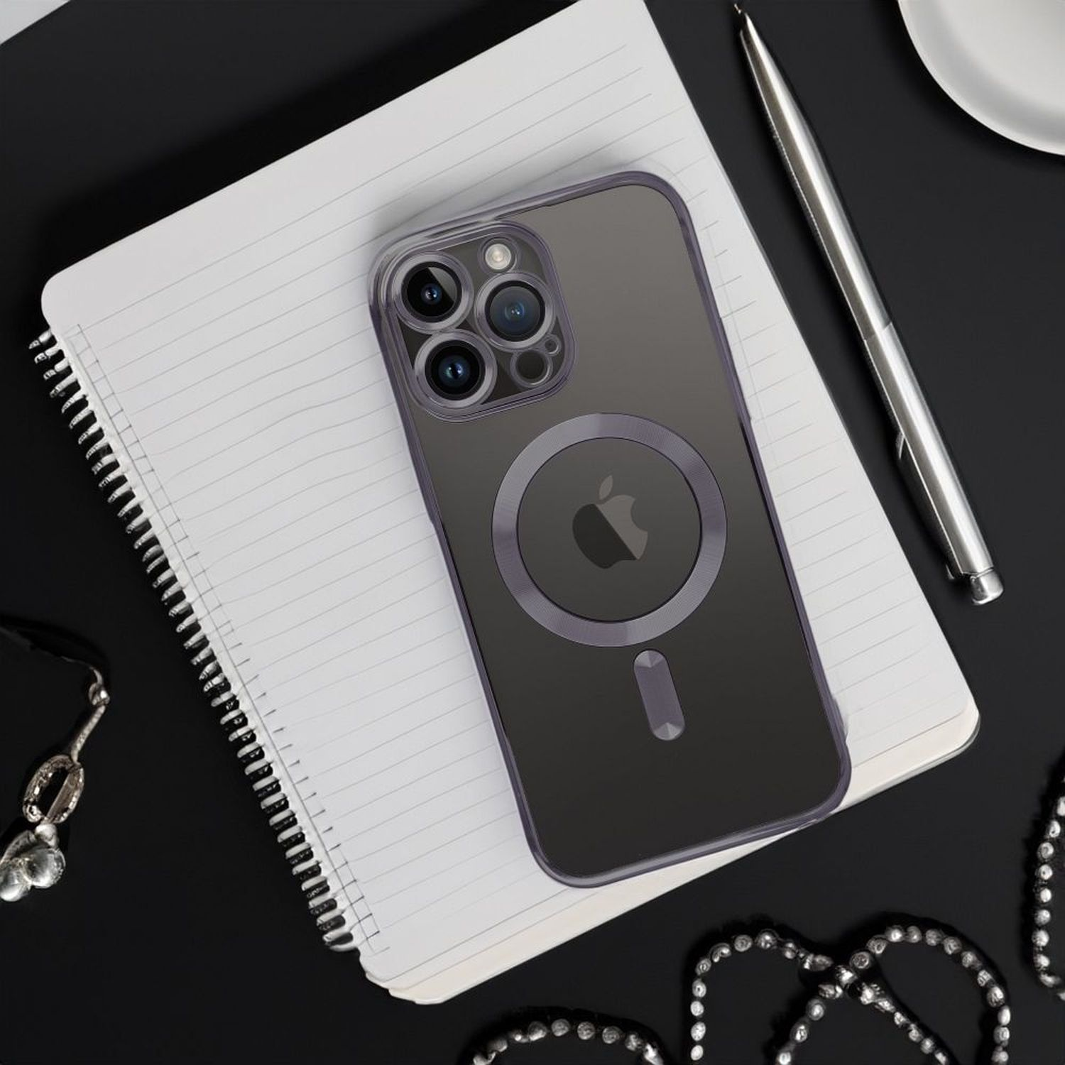 COFI MagSafe Hülle Pro, Apple, iPhone mit Backcover, Schwarz 12 Kameraschutz