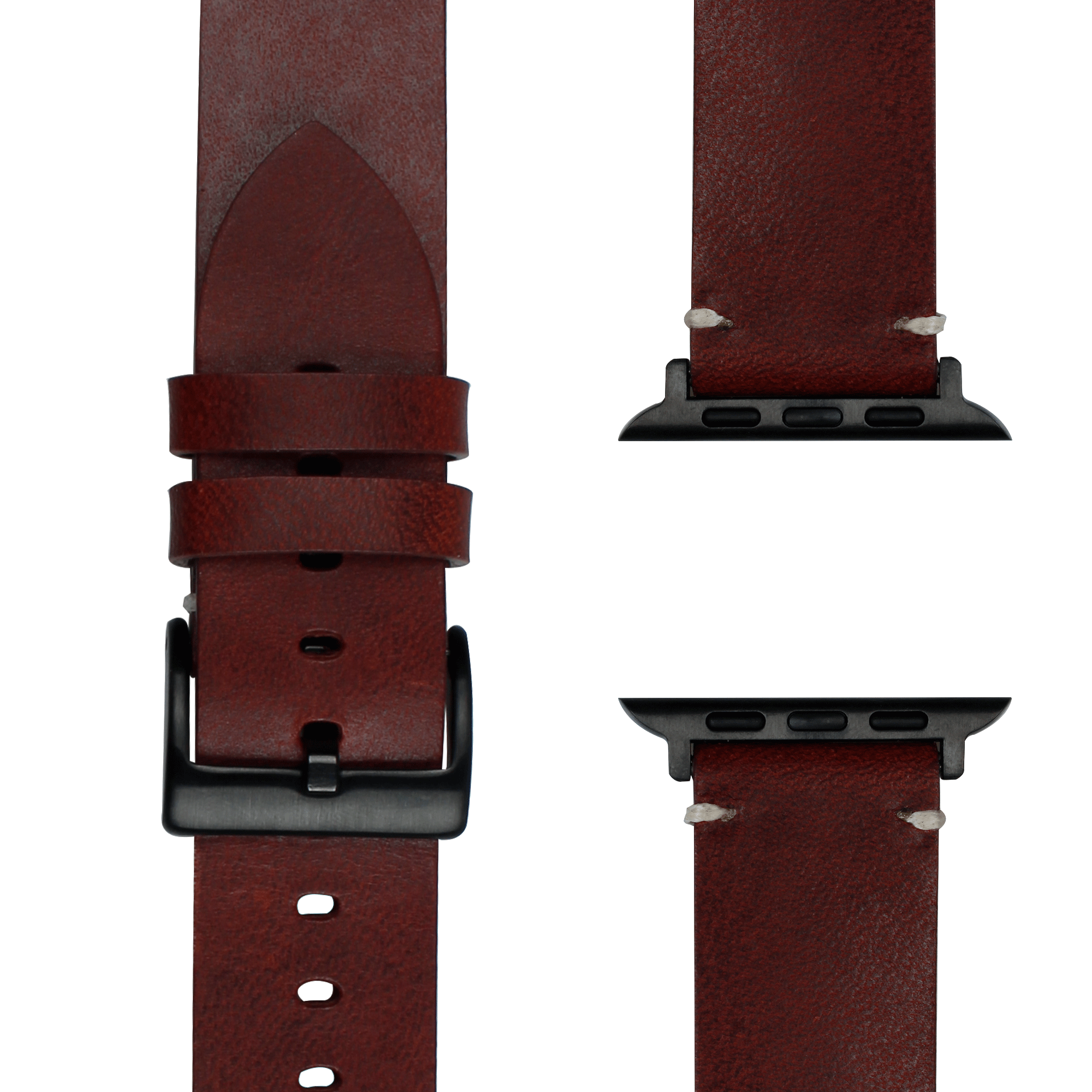 APFELBAND Vintage Lederarmband / SE, Series | Watch Series und 9 | 1 - Ersatzarmband, 41mm, Weinrot/Schwarz 38mm 40mm Apple