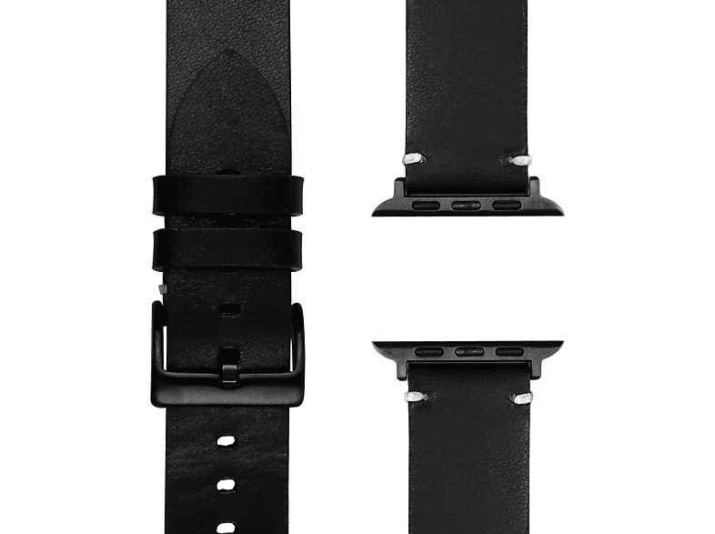 APFELBAND Vintage Schwarz/Schwarz SE, Series 1 | Series Lederarmband 40mm und 38mm - Apple, Ersatzarmband, Watch 41mm, / 9 
