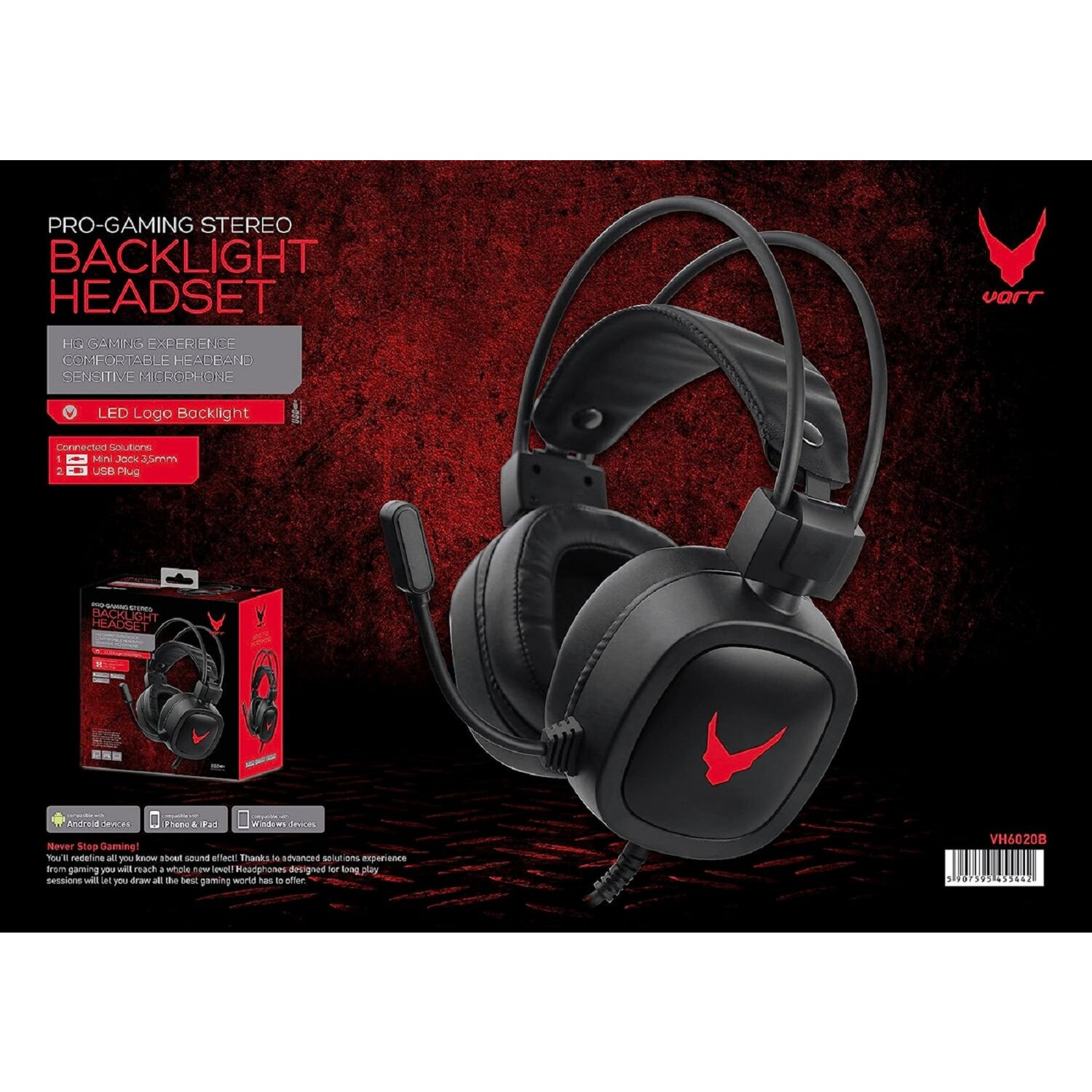 Schwarz Gaming, VARR Kopfhörer Over-ear VH6020B