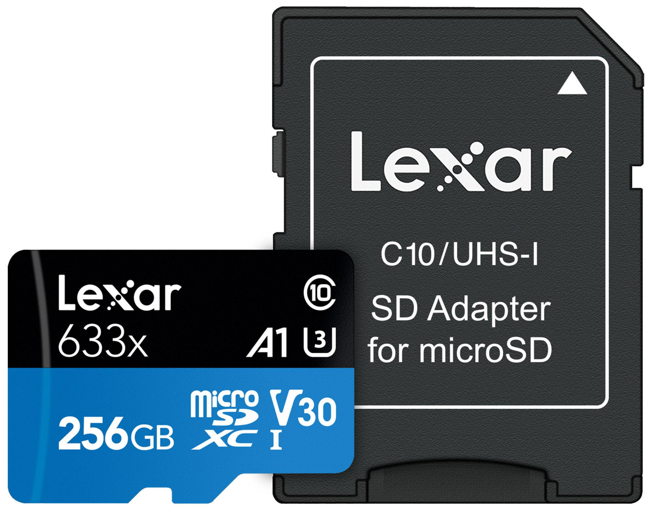 LEXAR LSDMI256BBEU633A MICROSDXC 633X Speicherkarte, 100 Micro-SDXC UHS-I MB/s GB, 256GB, 256