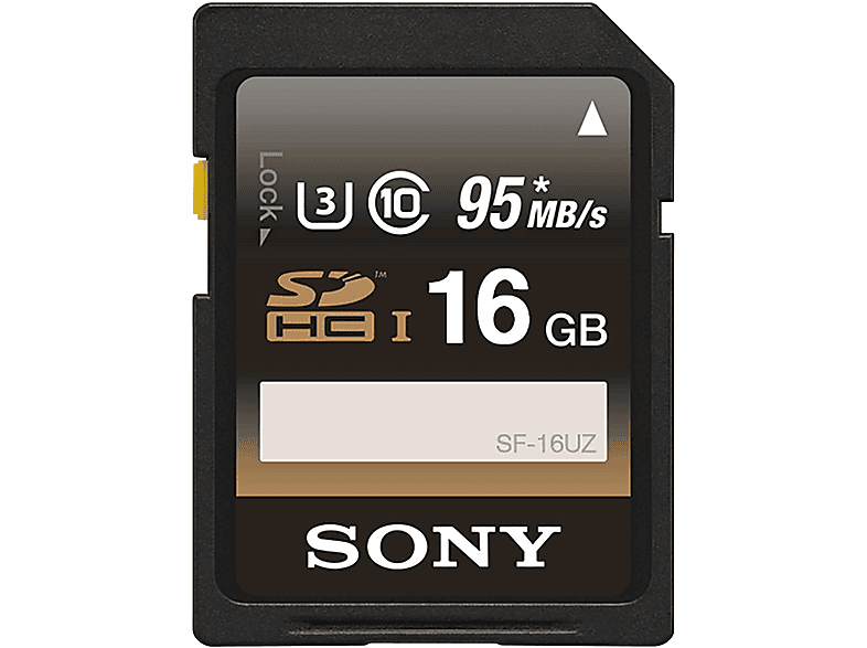 SONY SF 16 UZ, SD Speicherkarte, 16 GB, 95 Mbit/s
