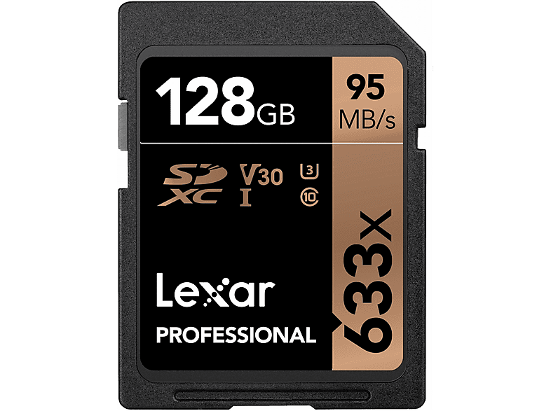 LEXAR LSD128CB633 128GB SDXC UHS-I CARDS, SDXC Speicherkarte, 128 GB, 95 MB/s