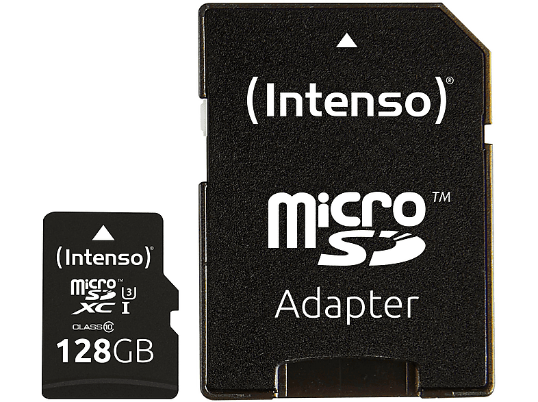 GB, 128 SDXC INTENSO Speicherkarte, 90 3433491 128GB Mbit/s MICRO Micro-SDXC UHS-I,