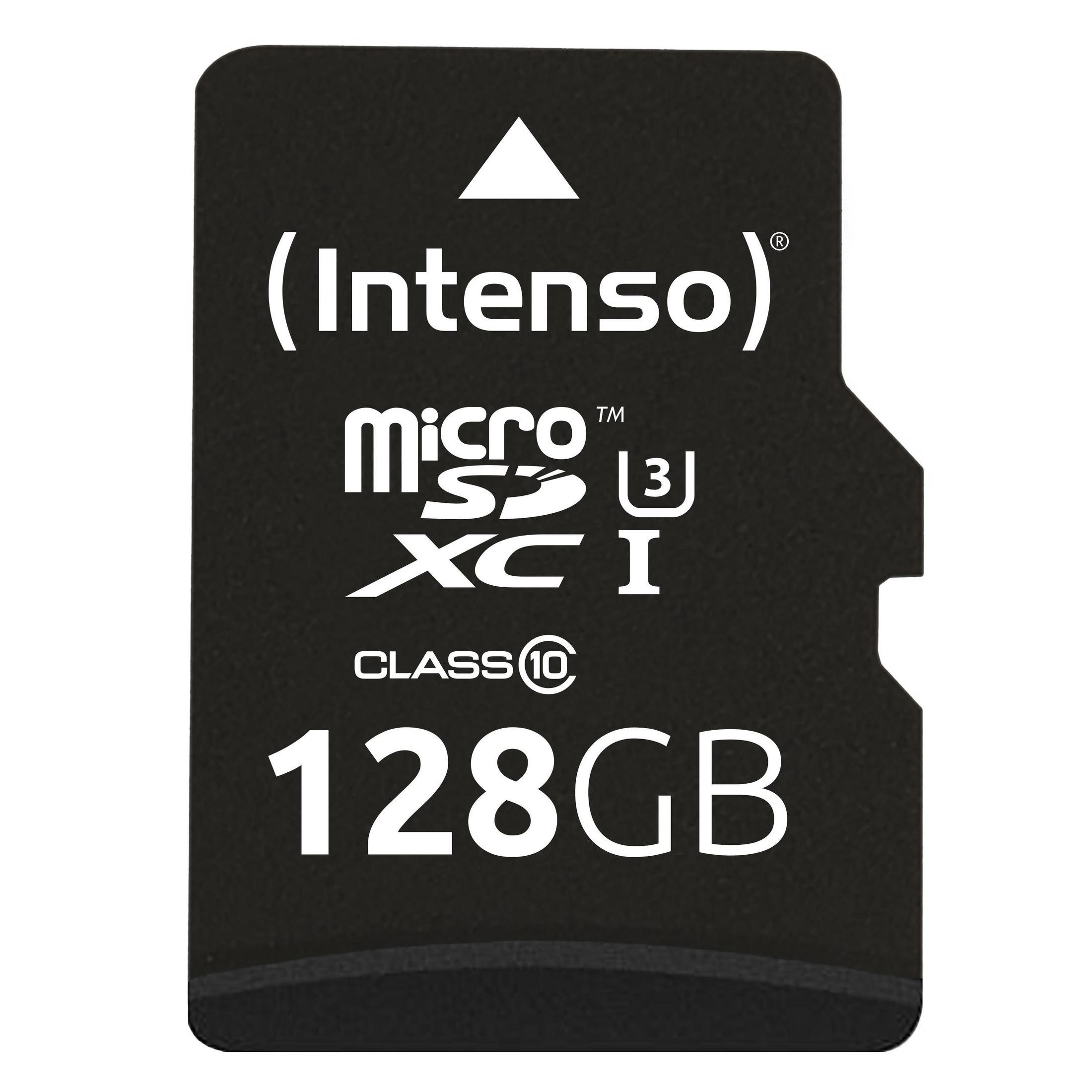GB, 128 SDXC INTENSO Speicherkarte, 90 3433491 128GB Mbit/s MICRO Micro-SDXC UHS-I,