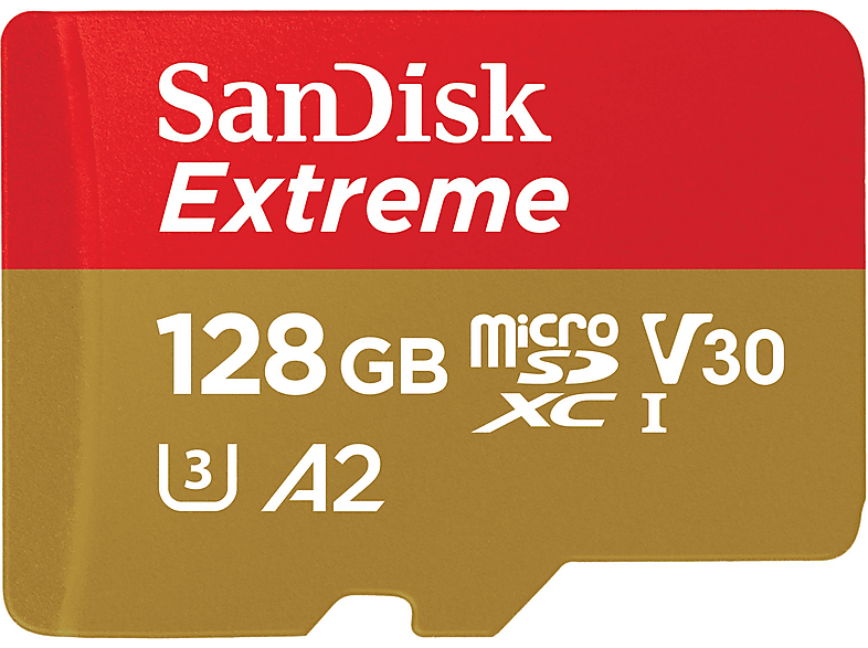 SANDISK SDSQXAA-128G-GN6GN MSDXC EXTR.128GB, Micro-SDXC Speicherkarte, 128 GB, 190 MB/s