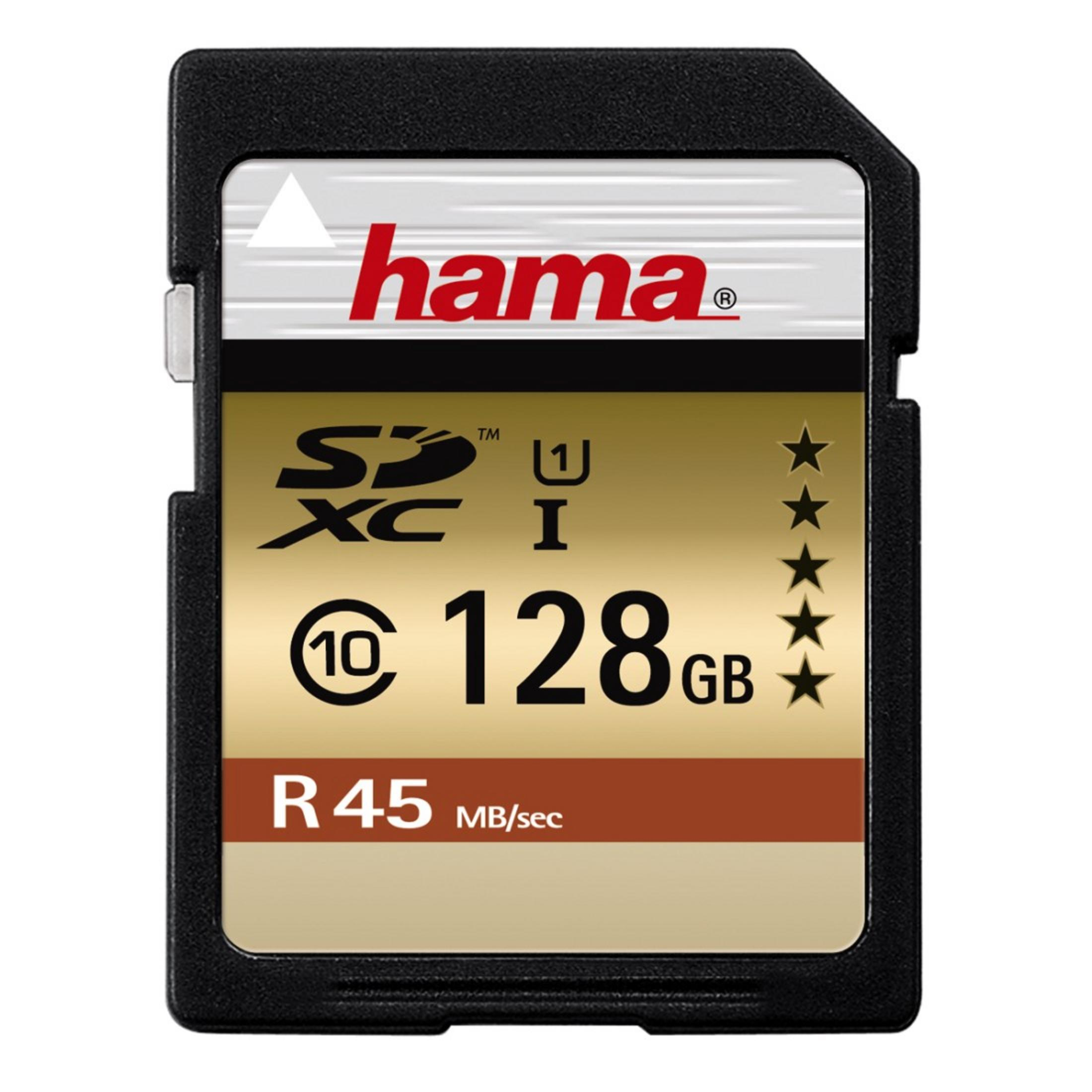 SDXC 128 114945 UI V10 128GB C10 GB, 45MB/S, 45 MB/s Speicherkarte, HAMA SDXC