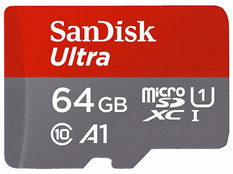 SANDISK 173448 MSDXC ULTRA 64GB (100MB/S,UH, Micro-SDXC Speicherkarte, 64 GB, 100 MB/s