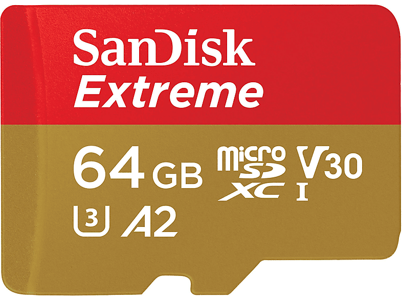 SANDISK SDSQXAH-064G-GN6GN MSDXC EXTR.64GB, Micro-SDXC Speicherkarte, 64 GB, 170 MB/s