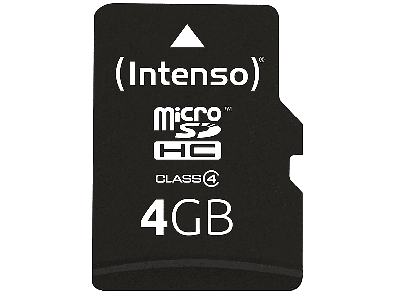 INTENSO 3403450 4GB MICRO-SDHC+ADAPTER, Micro-SDHC Speicherkarte, 4 GB, 21 MB/s