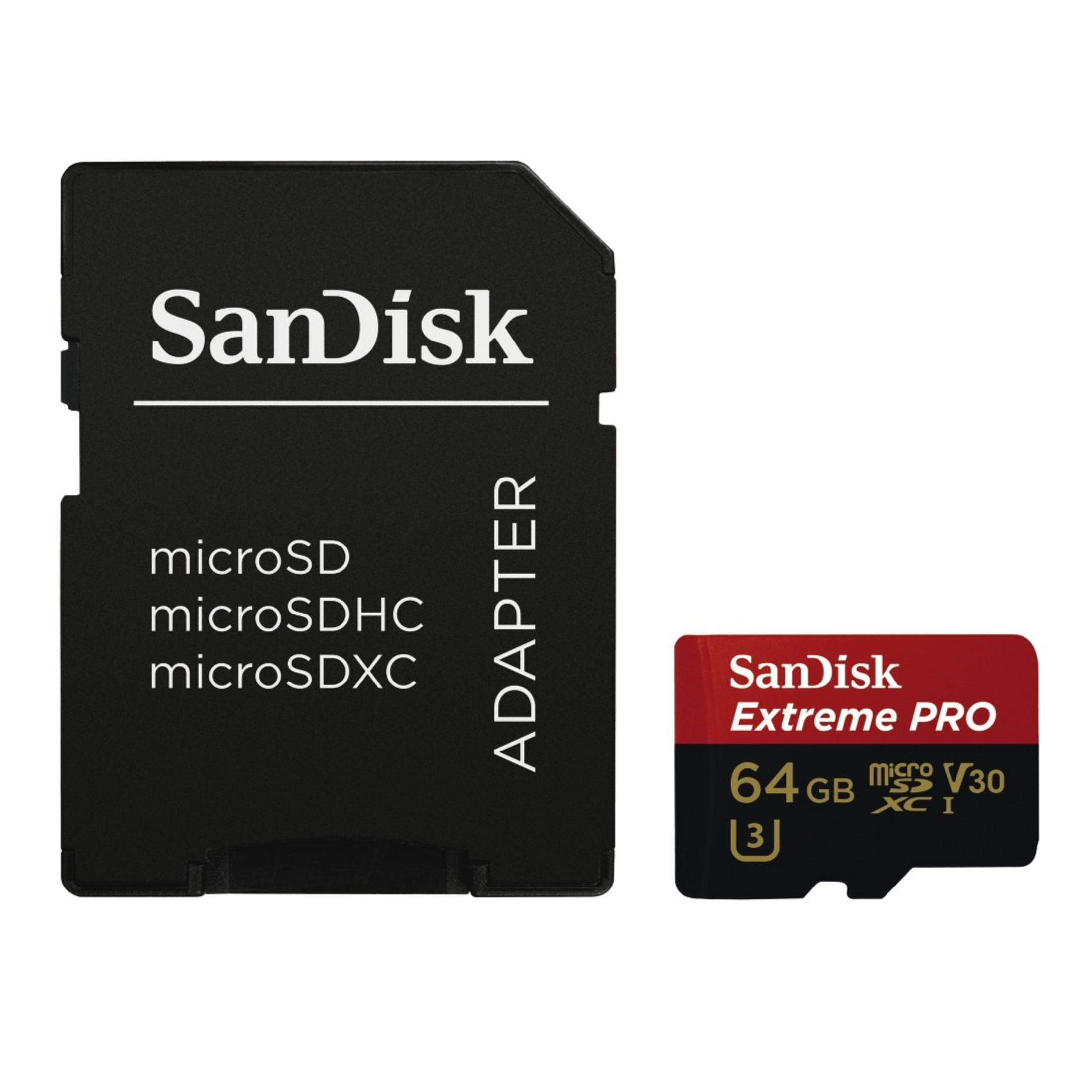 64 Micro-SDXC MSDXC 100 UHS-I, GB, Mbit/s EXT.PRO SANDISK 173428 Speicherkarte, 64GB