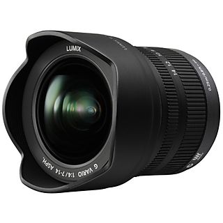 Objetivo réflex - PANASONIC H-F007014E MPN, 7 mm, 14 mm, 83,1 mm, Negro