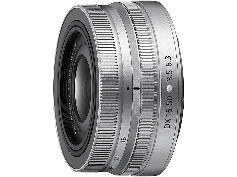 NIKON JMA715DA NIKKOR Z DX 16-50MM F/3.5-6.3 16 mm - 50 mm f./3.5-6.3 VR (Objektiv für Nikon Z-Mount, Silber)